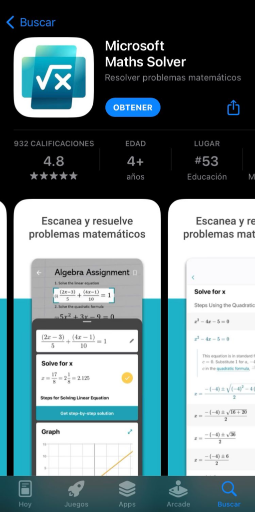 App Microsoft Maths Solver